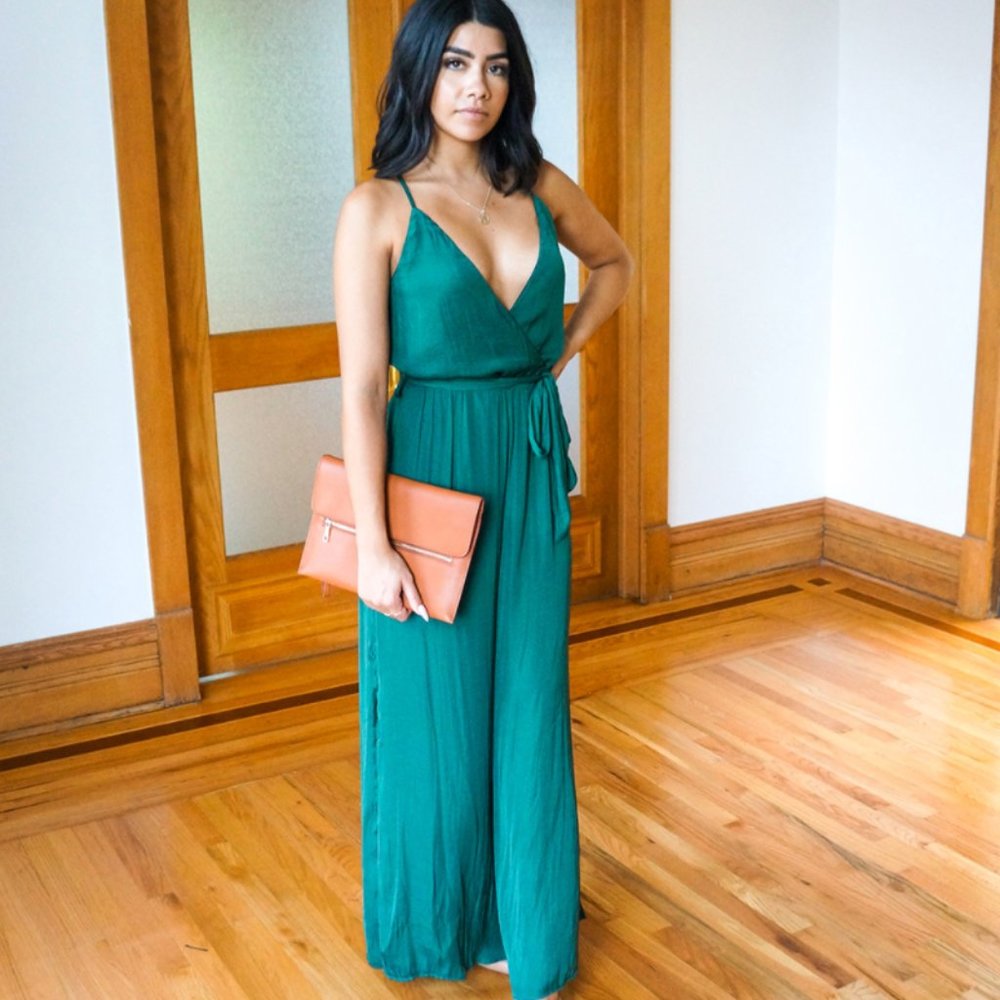 Leg Slit Sleeveless Jumpsuit